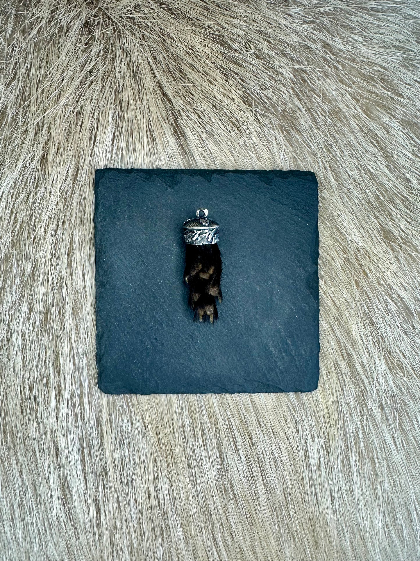 Anhänger Iltis Pfote echt Silber Nr. 1