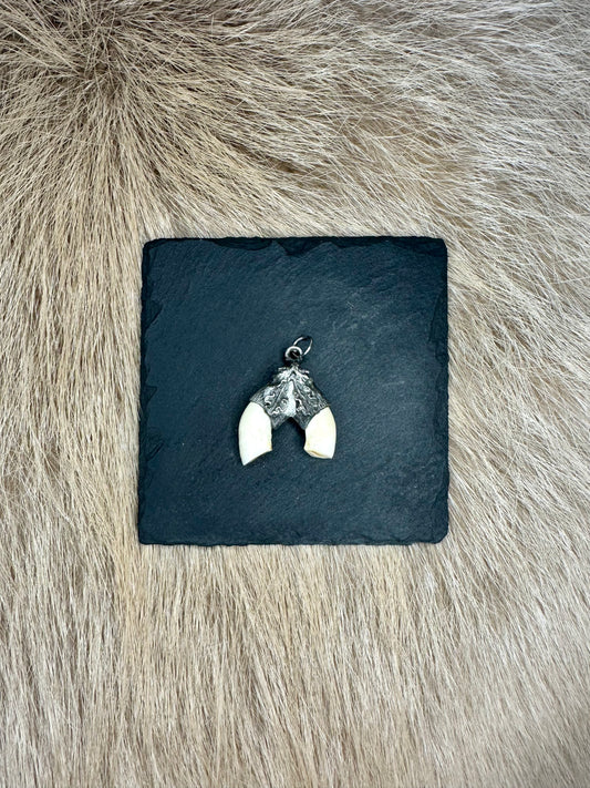 Anhänger Wildschwein Schneidezahn Nr. 2 doppelt