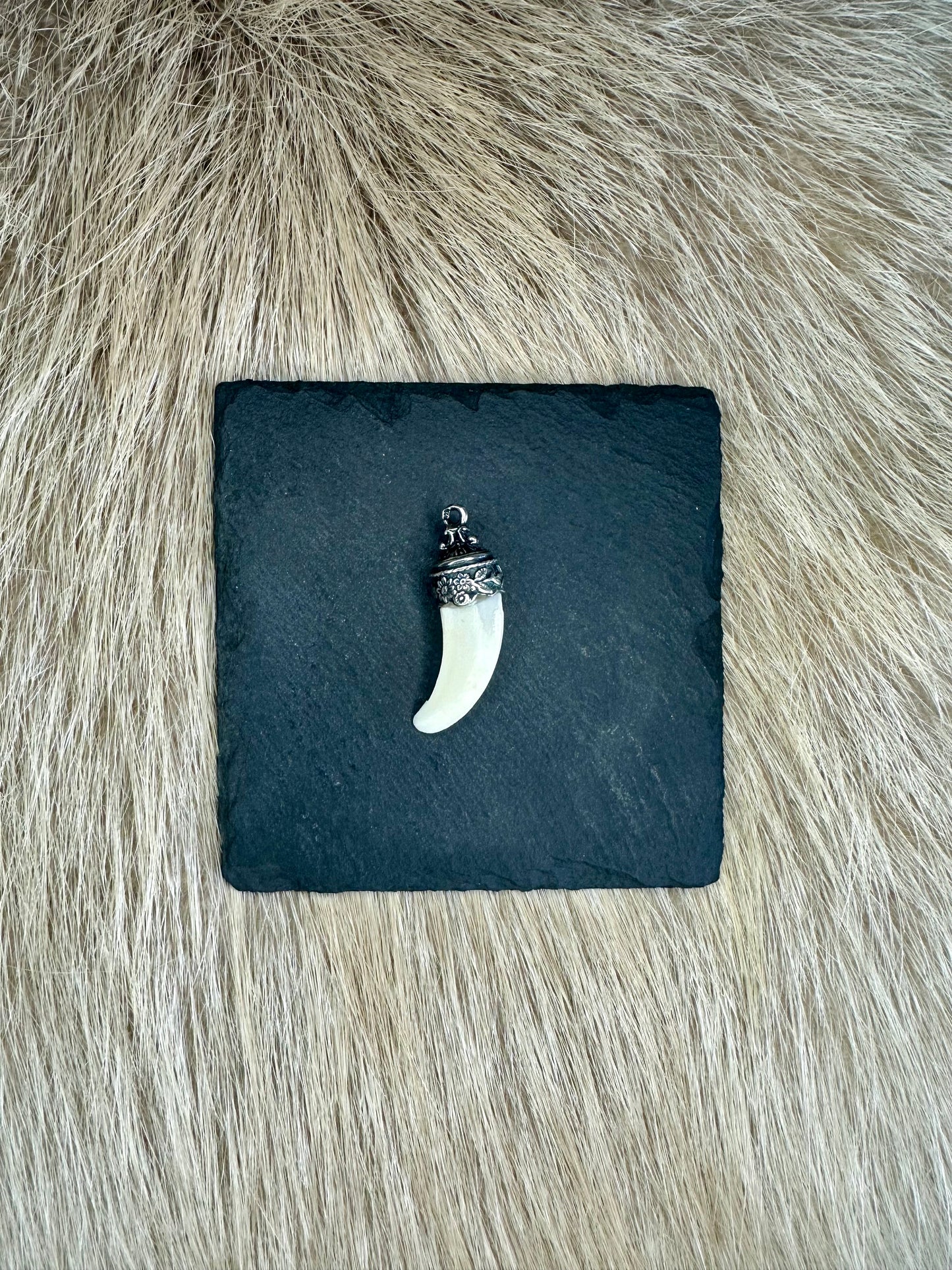 Anhänger Wildschwein Hauer echt Silber Nr. 7