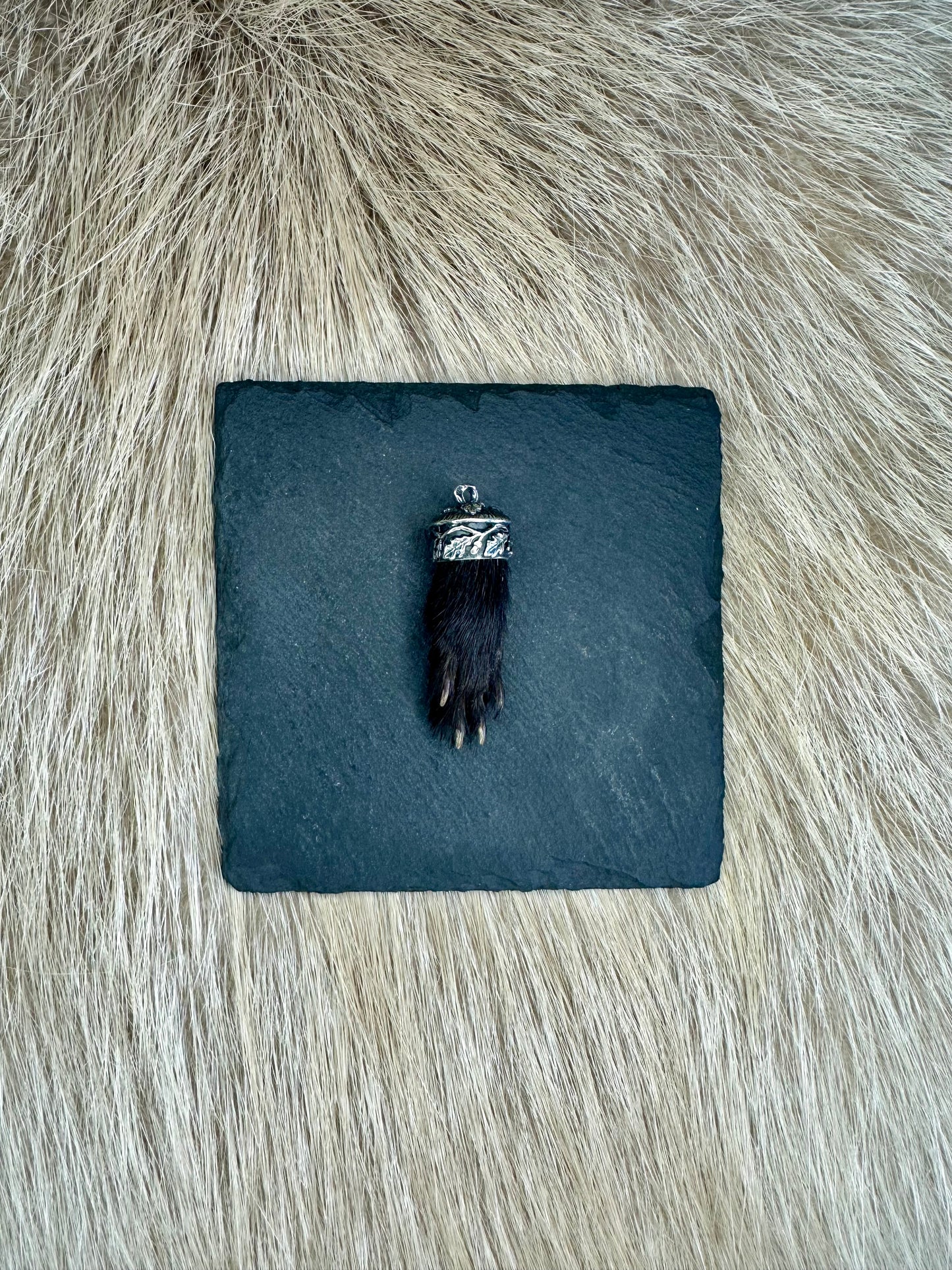 Anhänger Iltis Pfote echt Silber Nr. 1