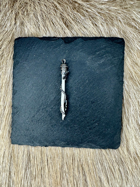 Anhänger Penisknochen Marder echt SILBER Nr. 2